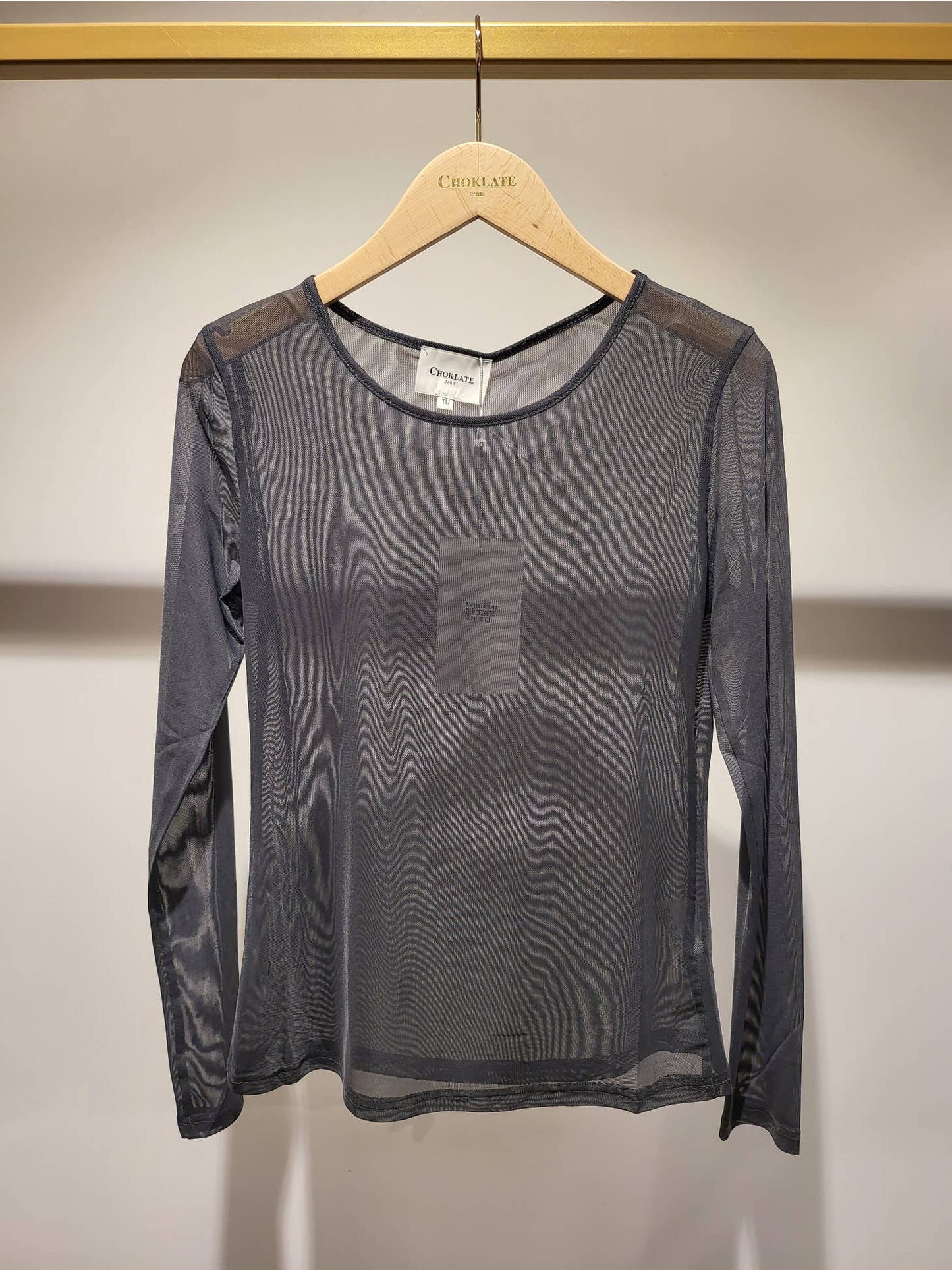 Chokolate Paris Crew Mesh Top