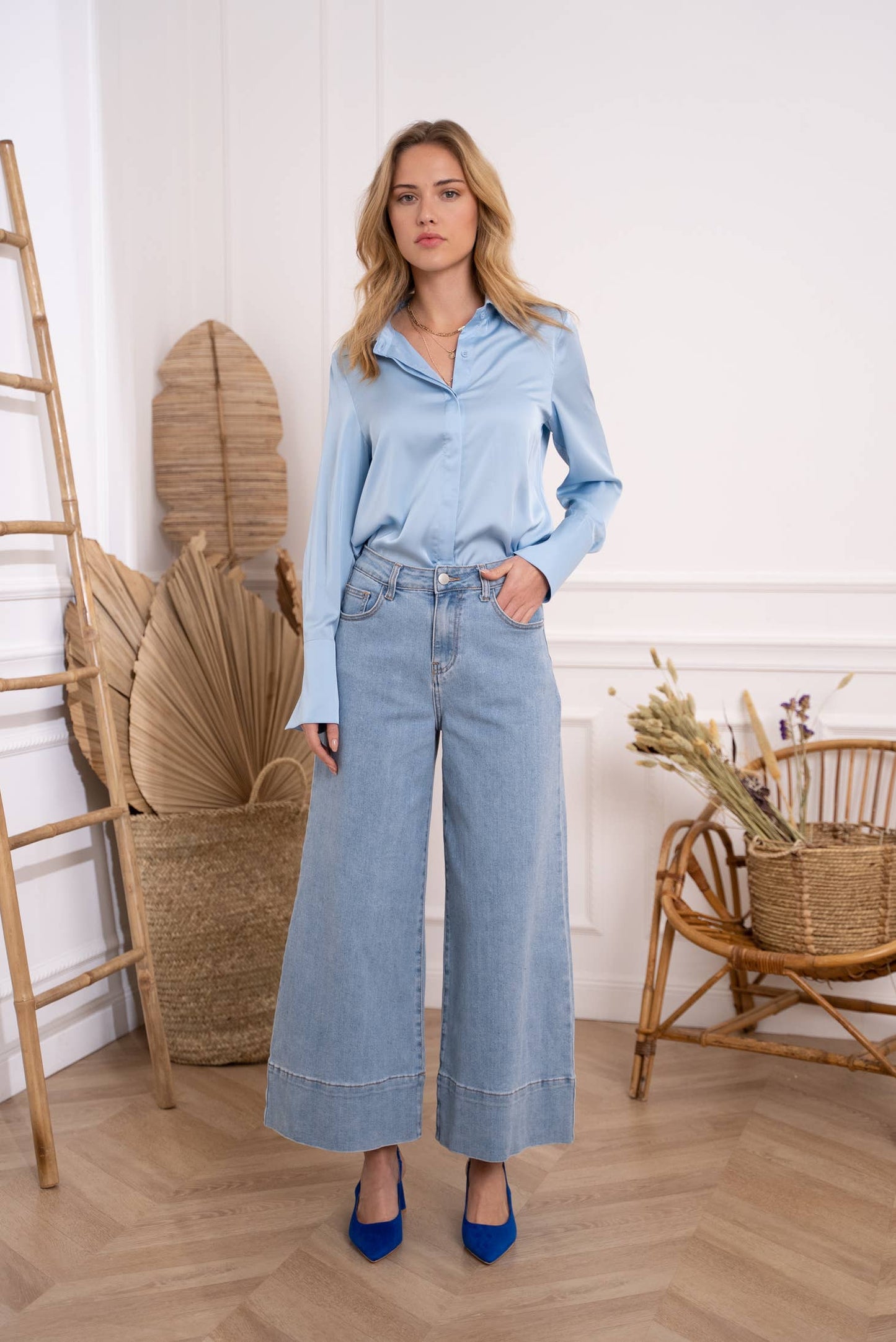 Chokolate Paris Chemise in Sky Blue