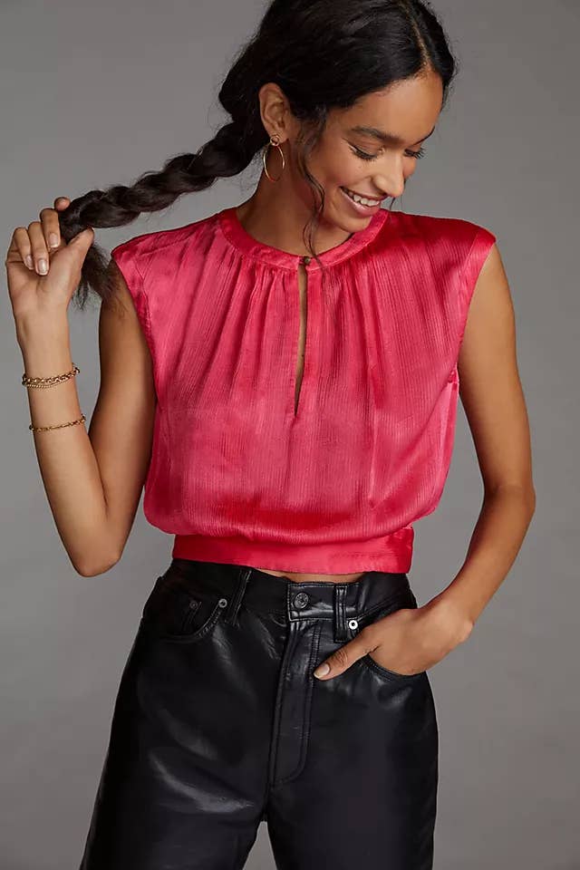 Chokolate Crop Tie Back Top