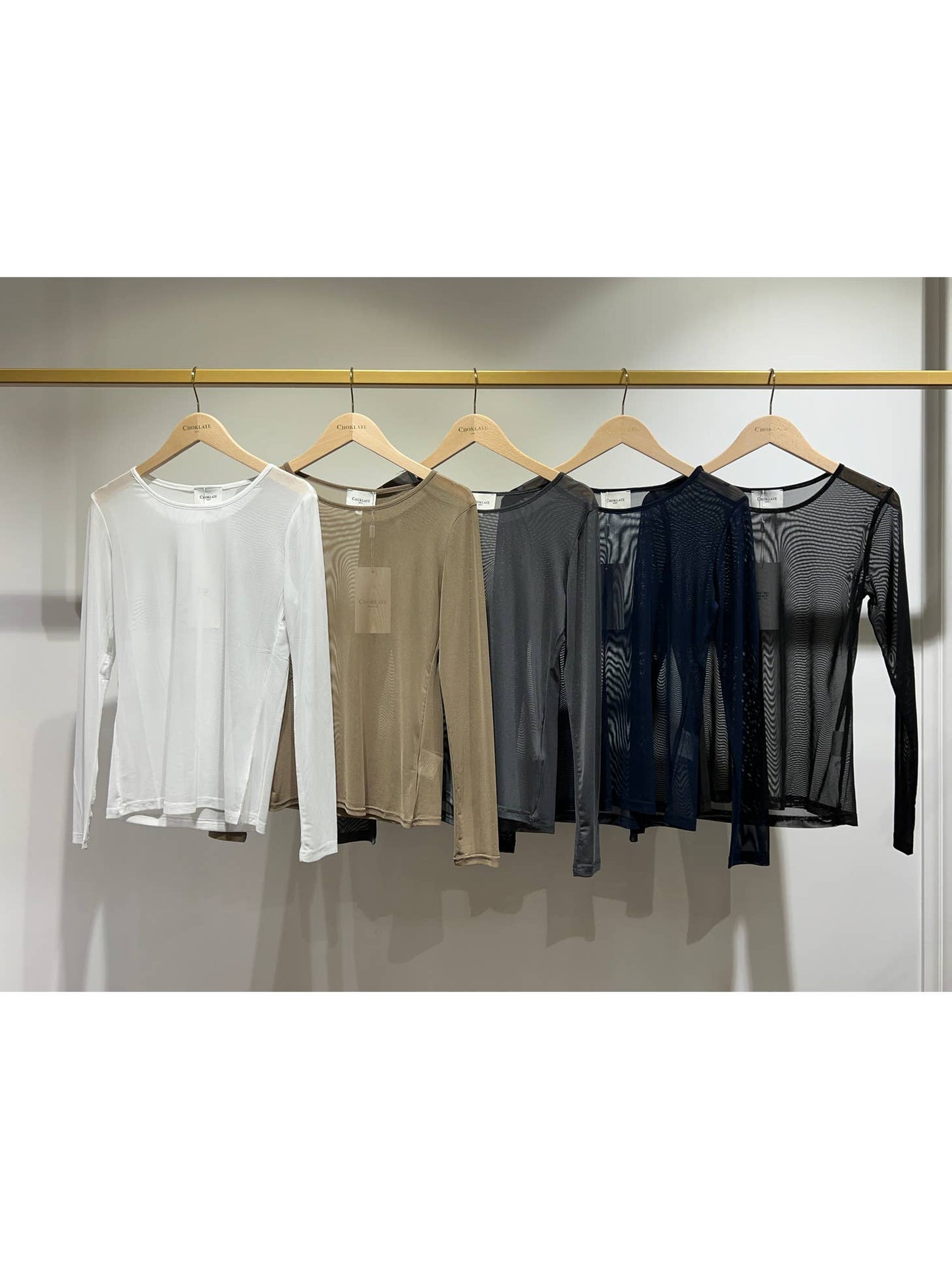 Chokolate Paris Crew Mesh Top