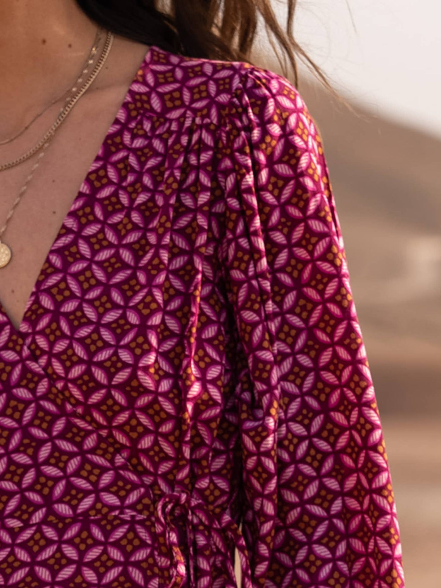 Garance Paris Wrap Dress in Rose