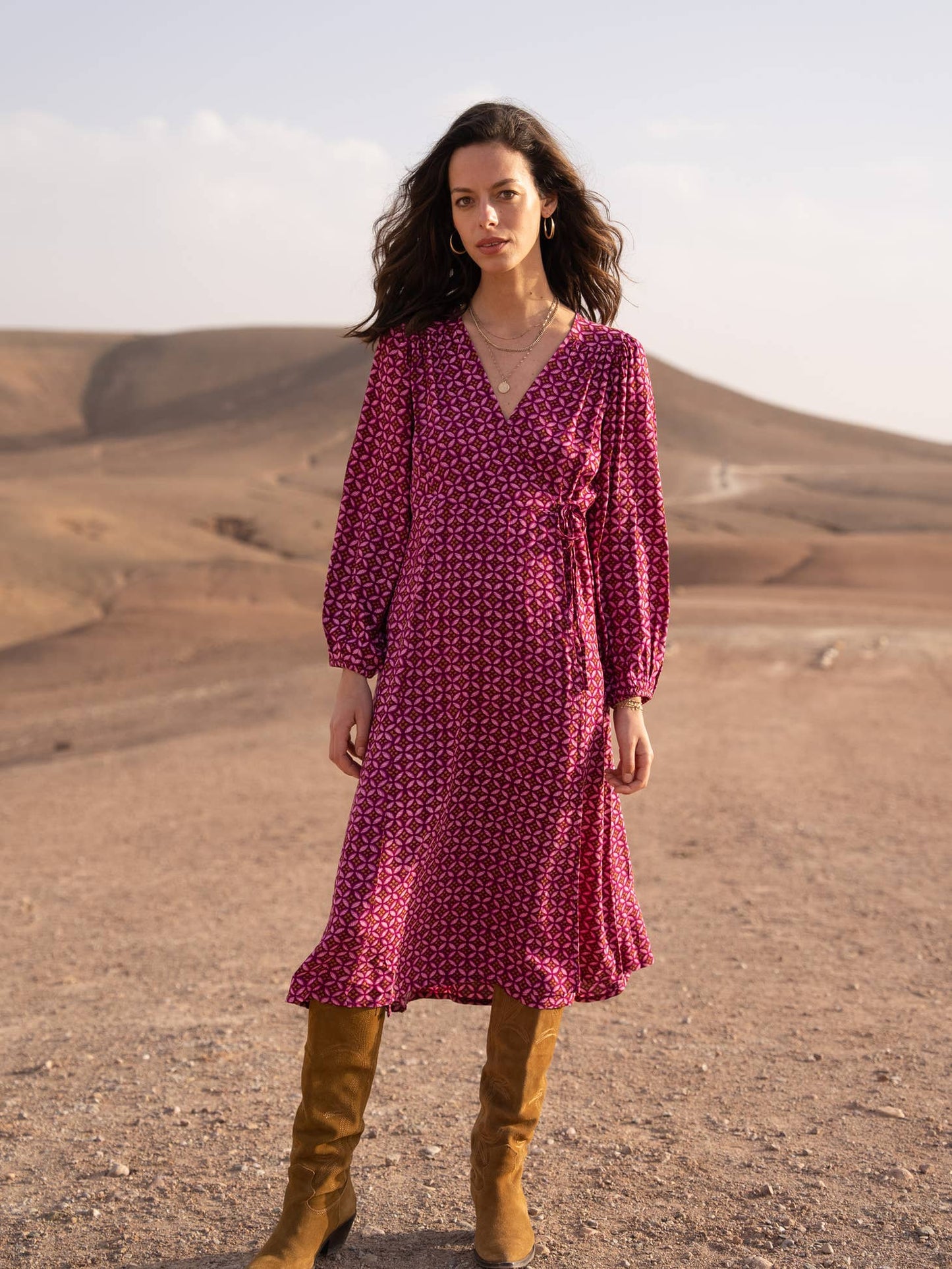 Garance Paris Wrap Dress in Rose