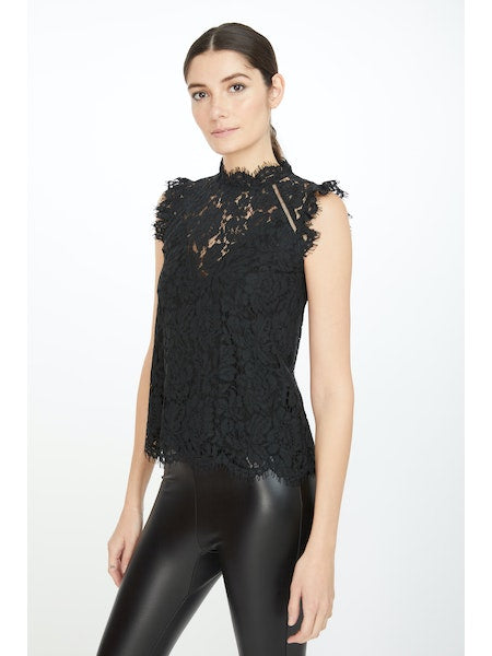 Generation Love Mari Lace Top in Black