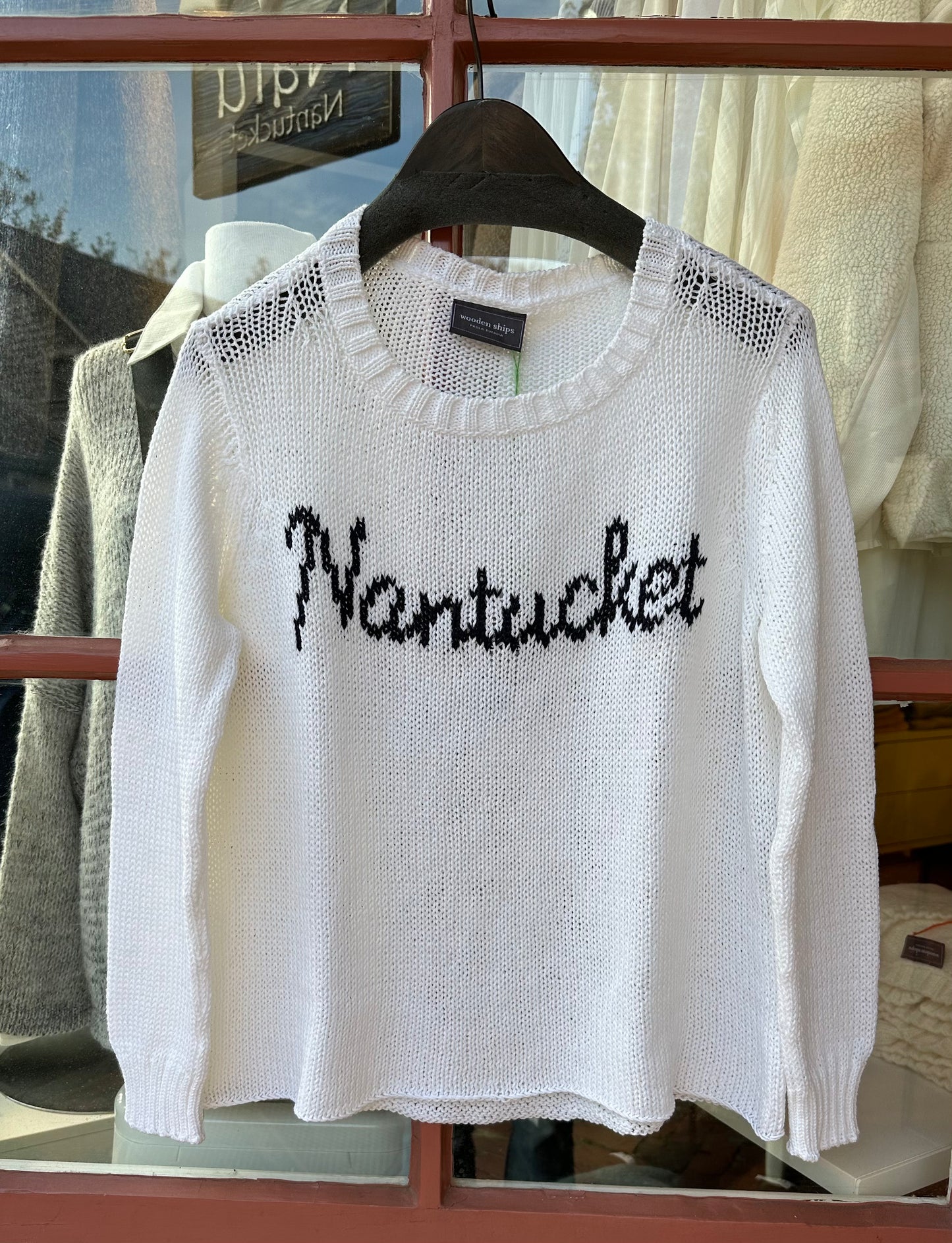 Wooden Ships Nantucket Crew Neck in White