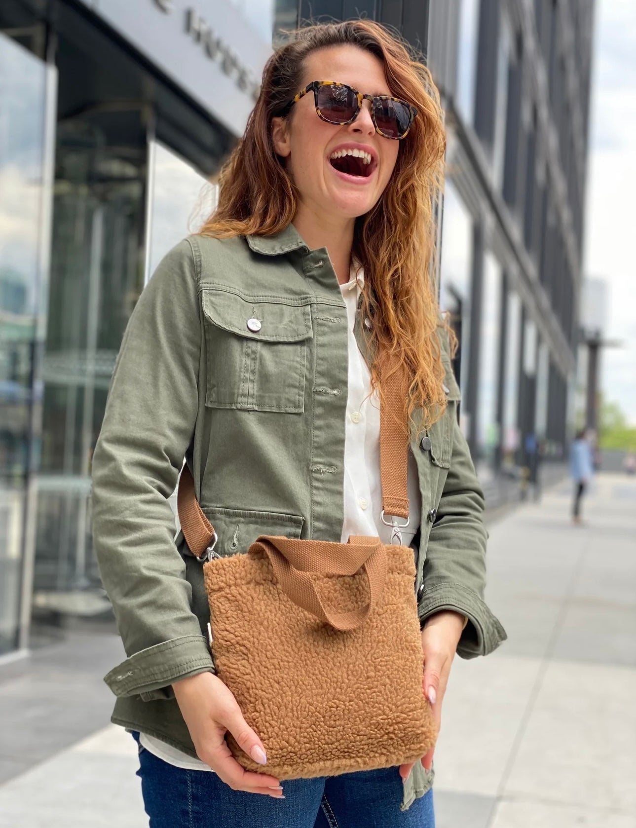 Quilted Koala Sherpa Midi Town Bag