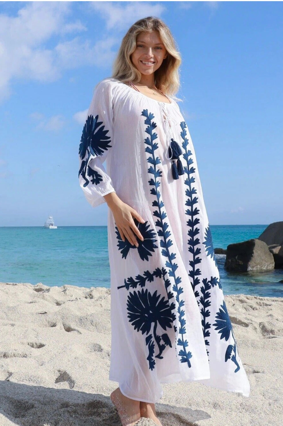 Debbie Katz Malan Tunic in White