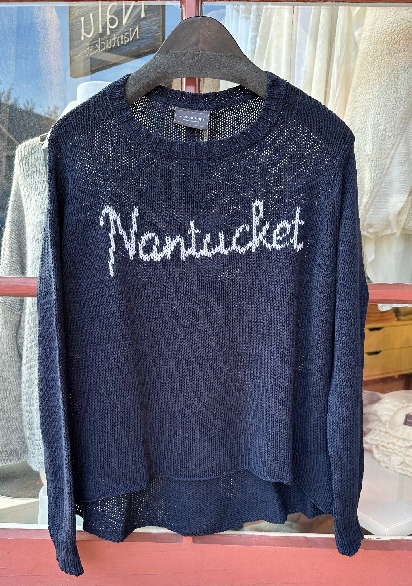 Wooden Ships Cotton Nantucket Crew in Navy
