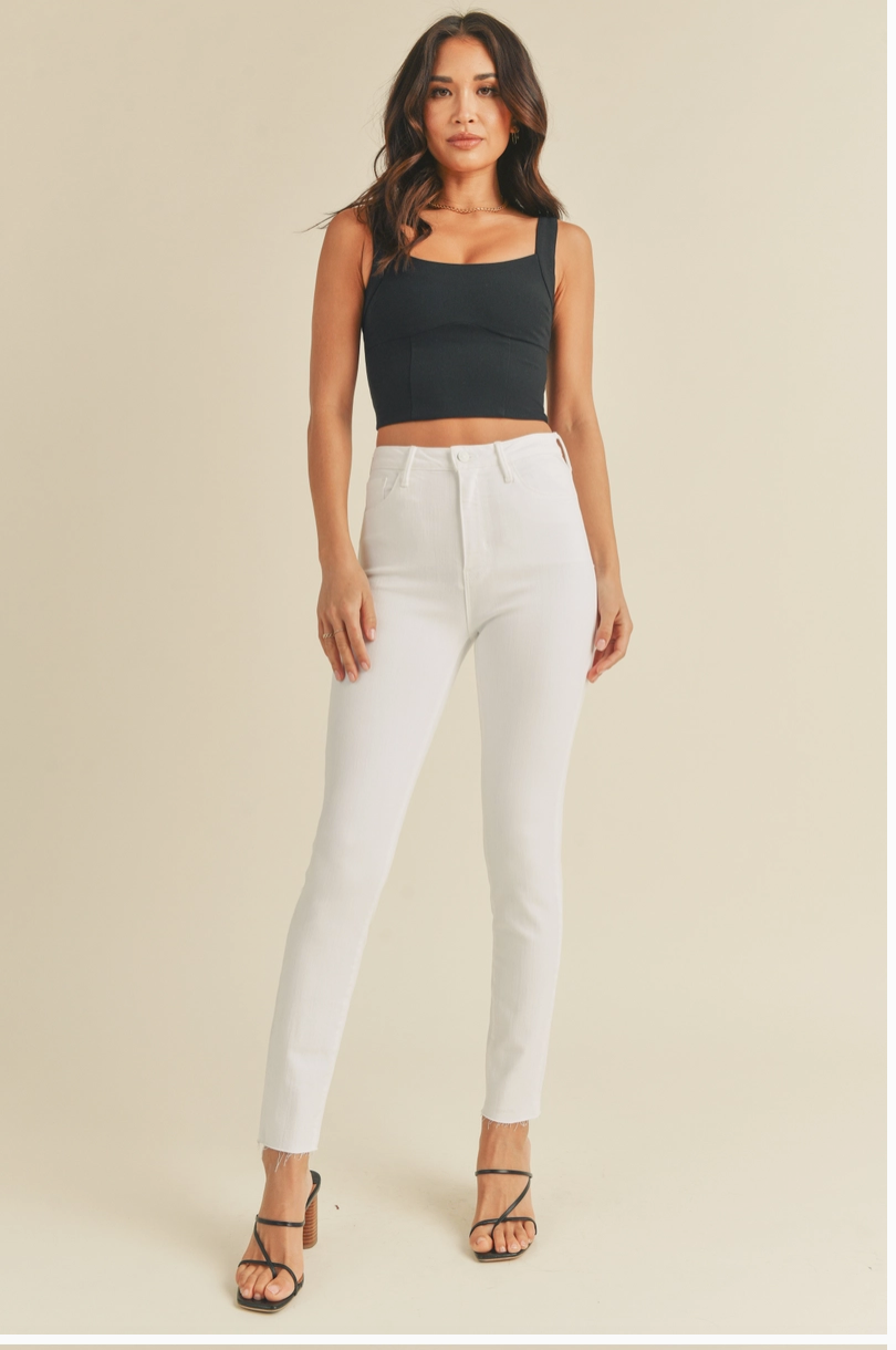 Just Black Denim White Scissor Cut Skinny