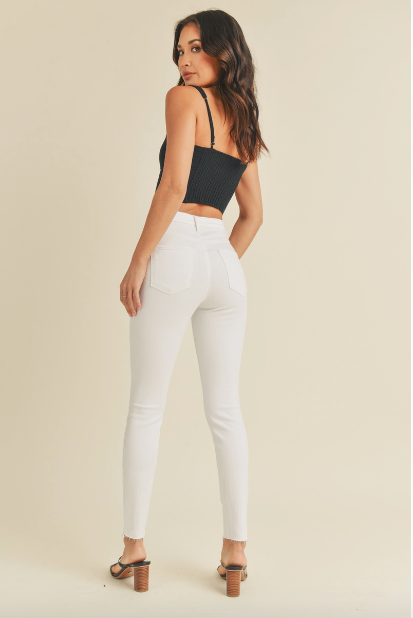 Just Black Denim White Scissor Cut Skinny