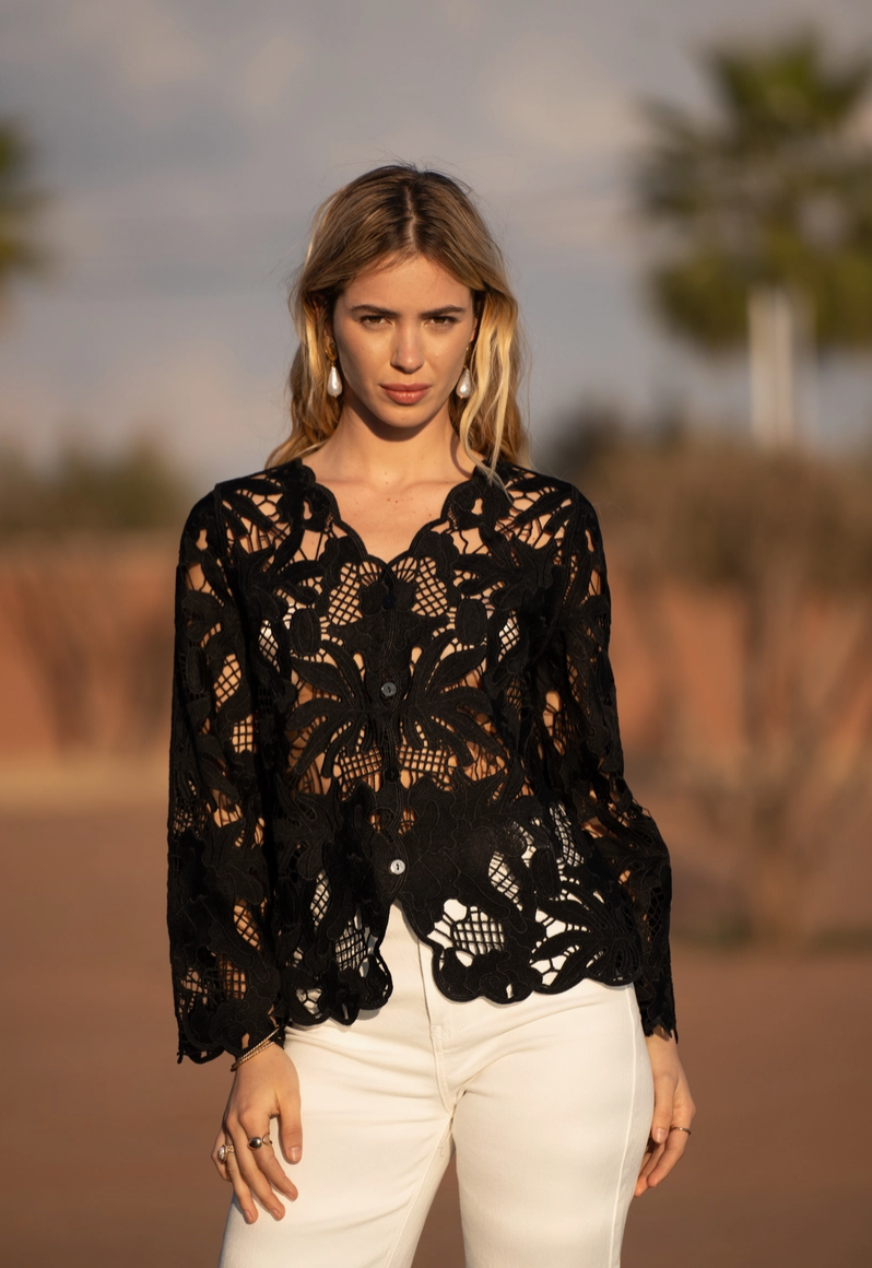Black Lace Top