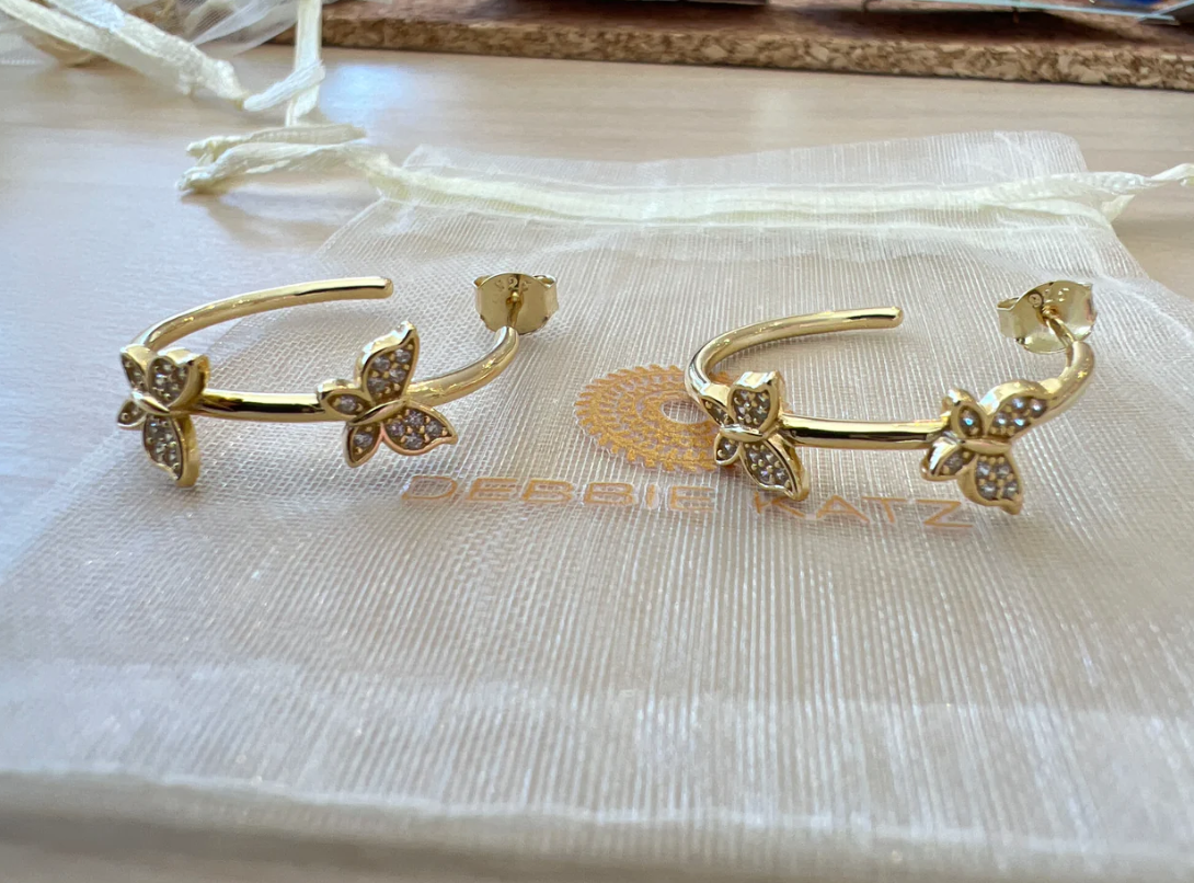 Debbie Katz Hoops with Butterflies