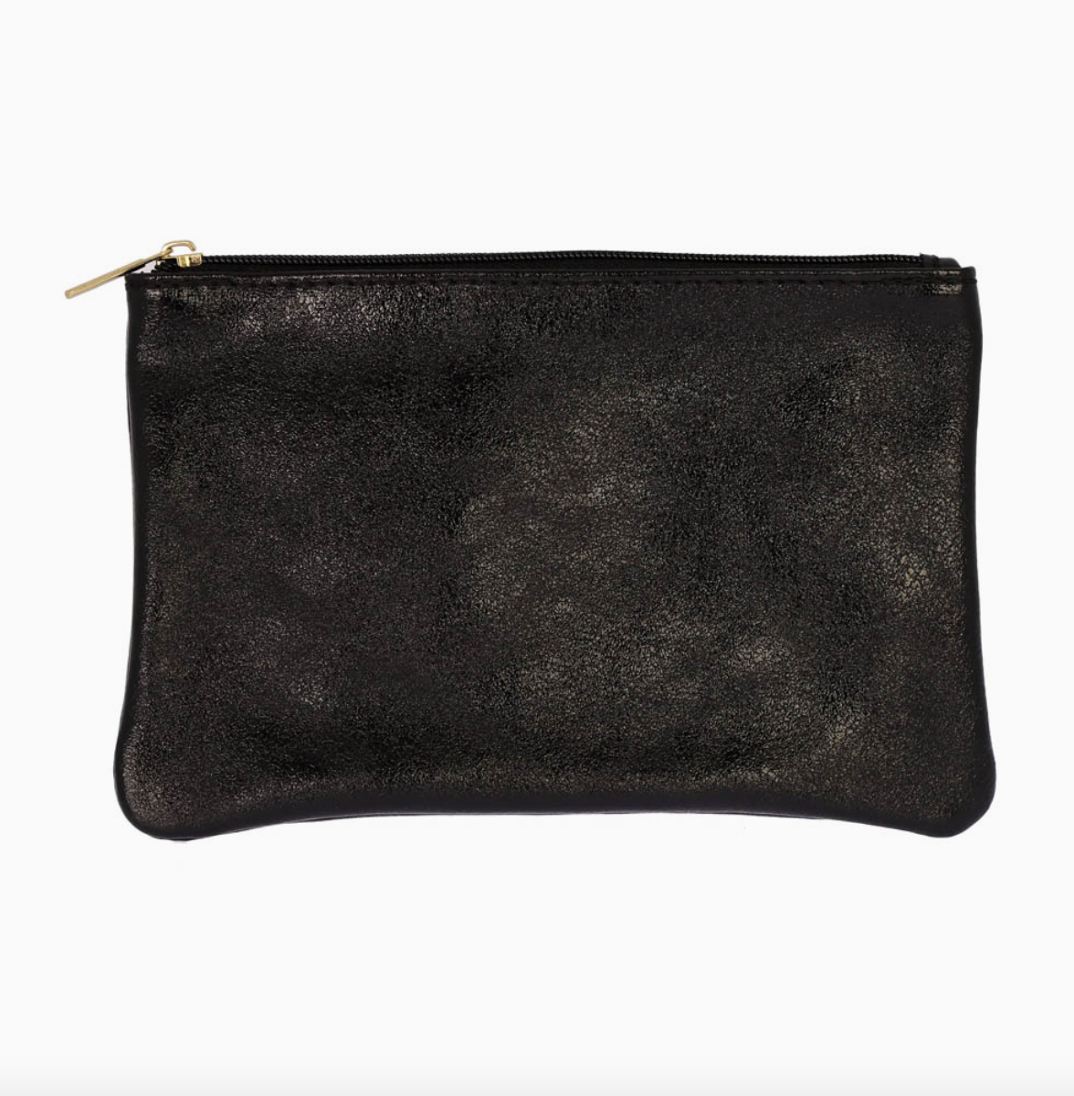 Iridescent Leather Zip Pouch (7 colors)