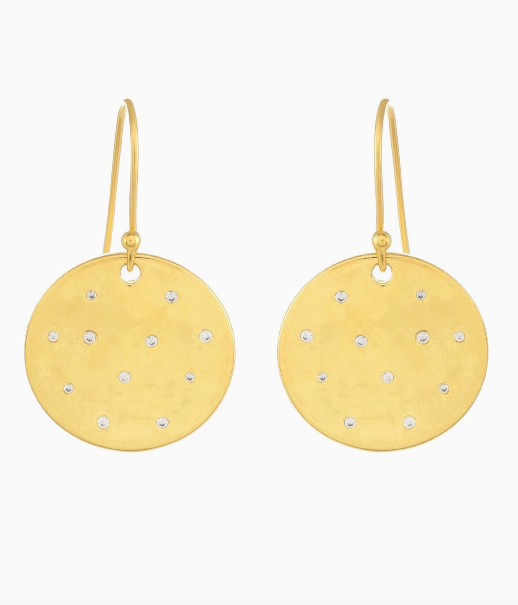 Gold Disc Earrings
