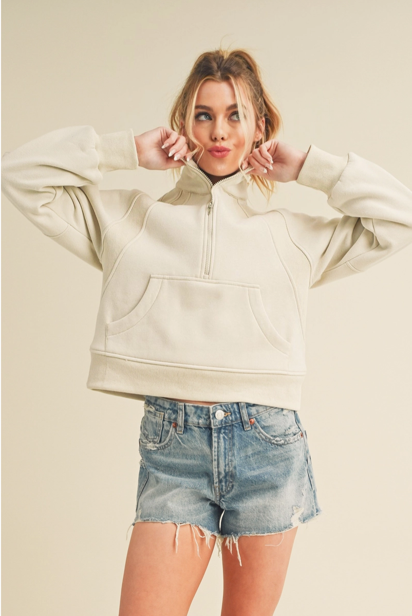 Funnel Neck Half Zip