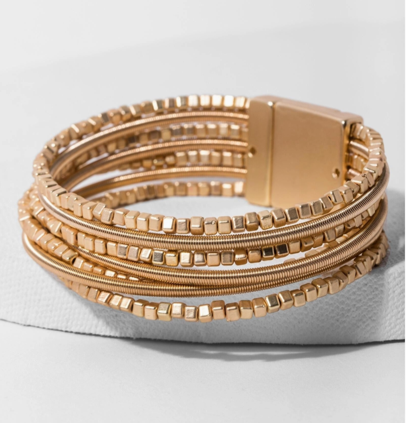 Scarlett Metallic Beaded Bracelet