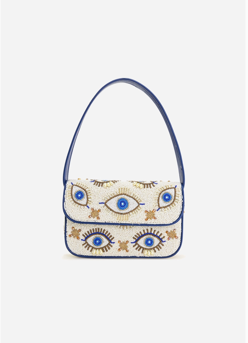 Shining Eyes Embellished Shoulder Bag