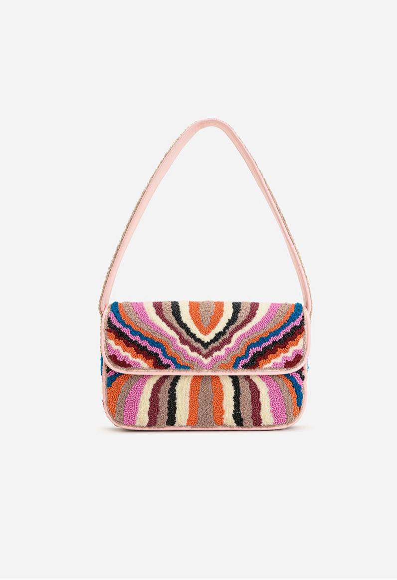 Soho Tan Tufted Bead Bag