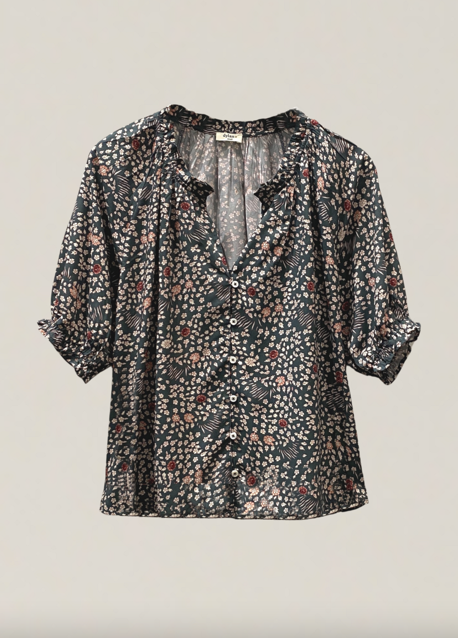 Mia Blouse in Emerald
