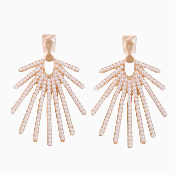 Pearl Sunburst Earring