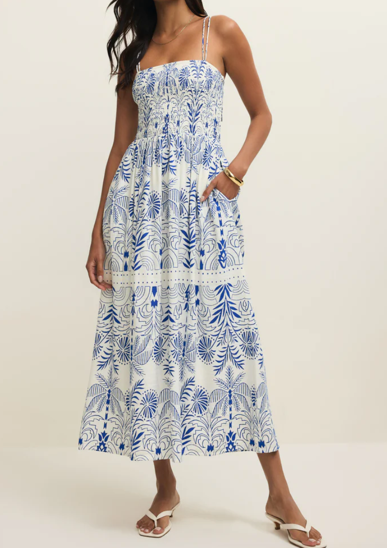 Nadine Palm Maxi Dress