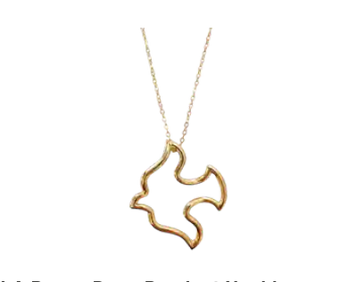 LA Peace Dove Pendant Necklace