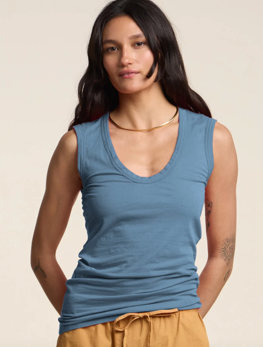 Velvet by Graham & Spencer Estina Tank Top in Hailstone