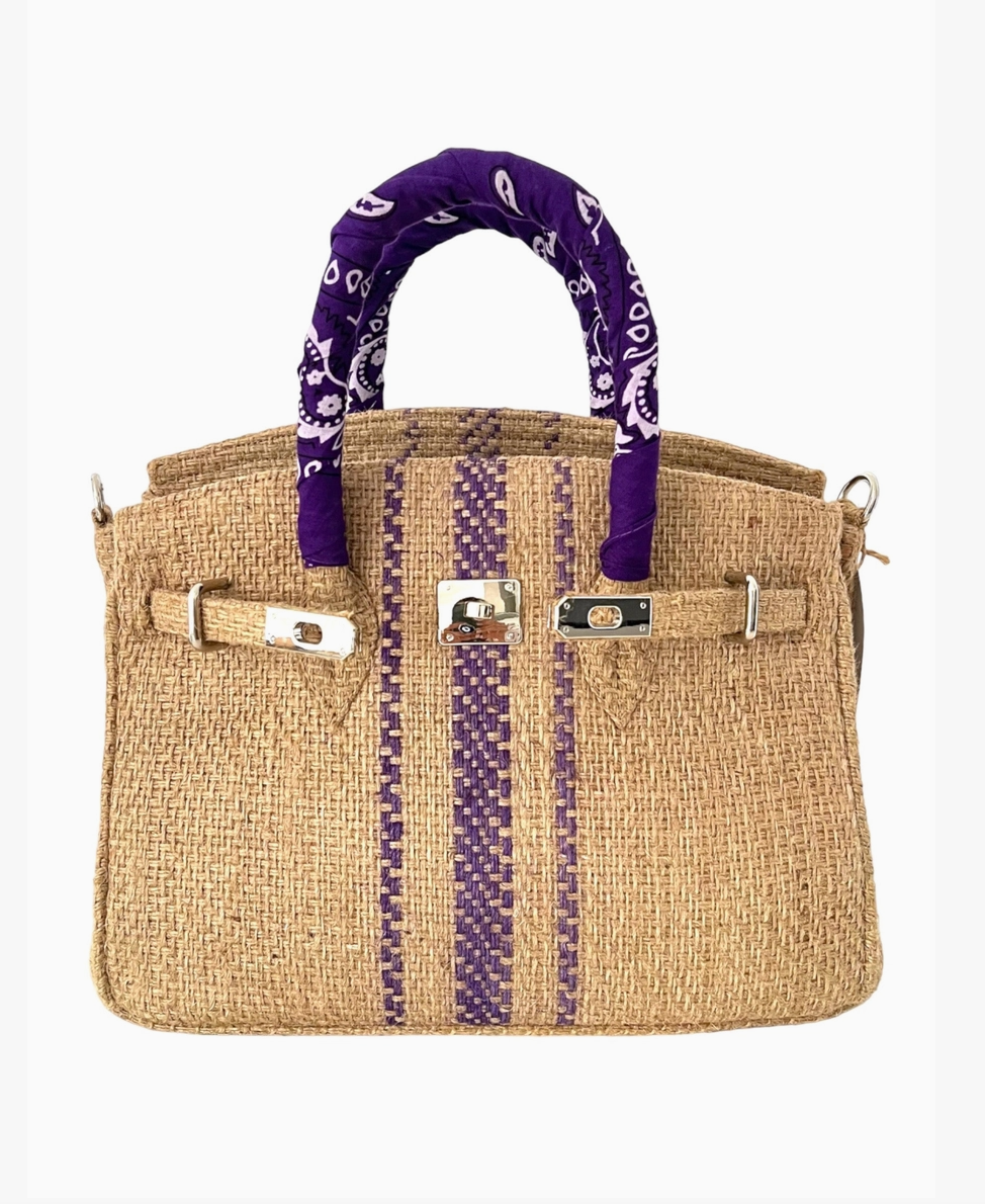 Brookie Cabana Tote in Violet