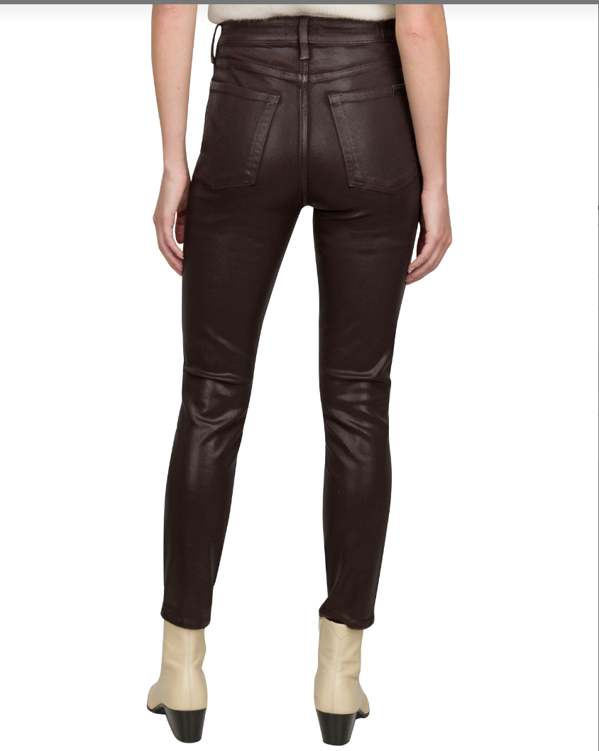 7 For All Mankind HW Ankle Skinny Jean Coated