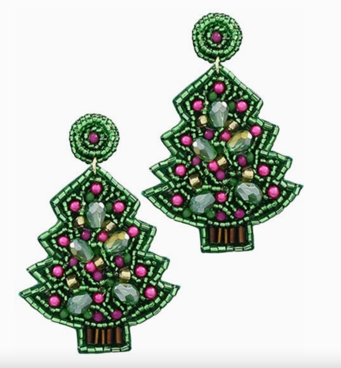 Beaded Christmas Earrings