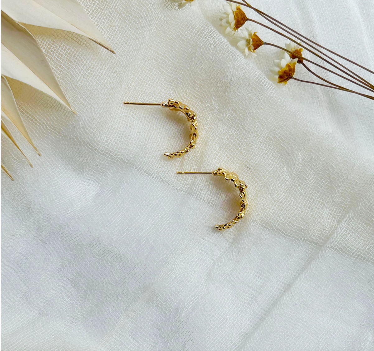 Gold Floral Earring