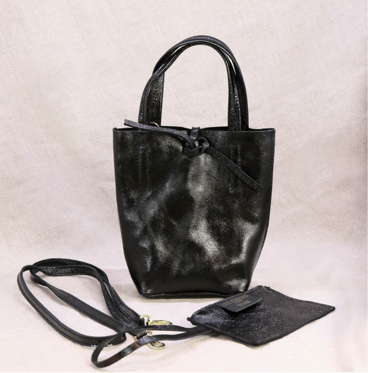 Mini Leather Crossbody Tote Bag (3 Colors)