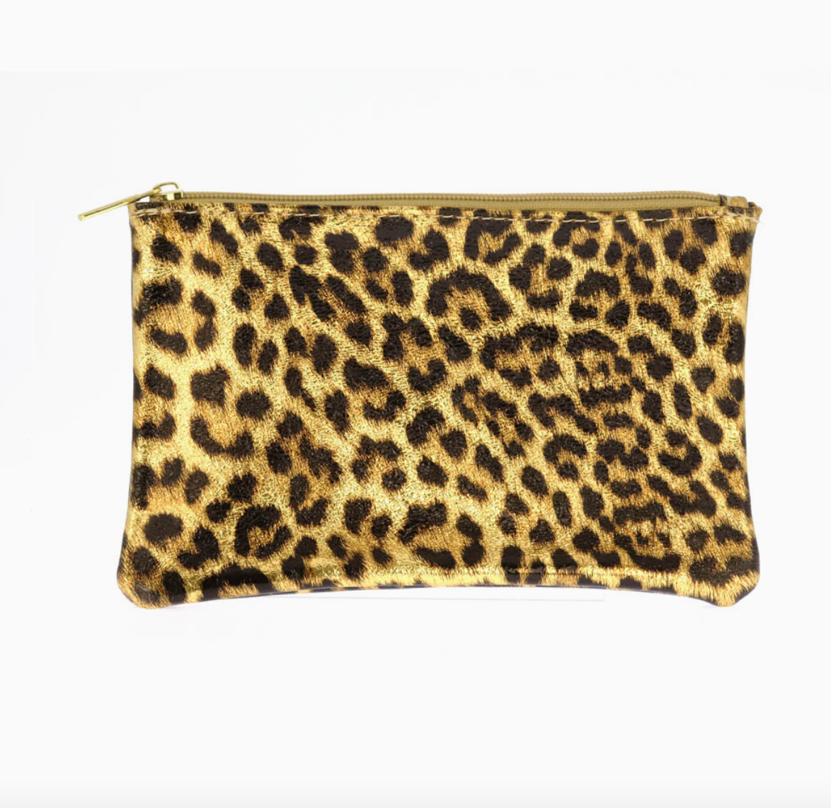Iridescent Leather Zip Pouch (7 colors)