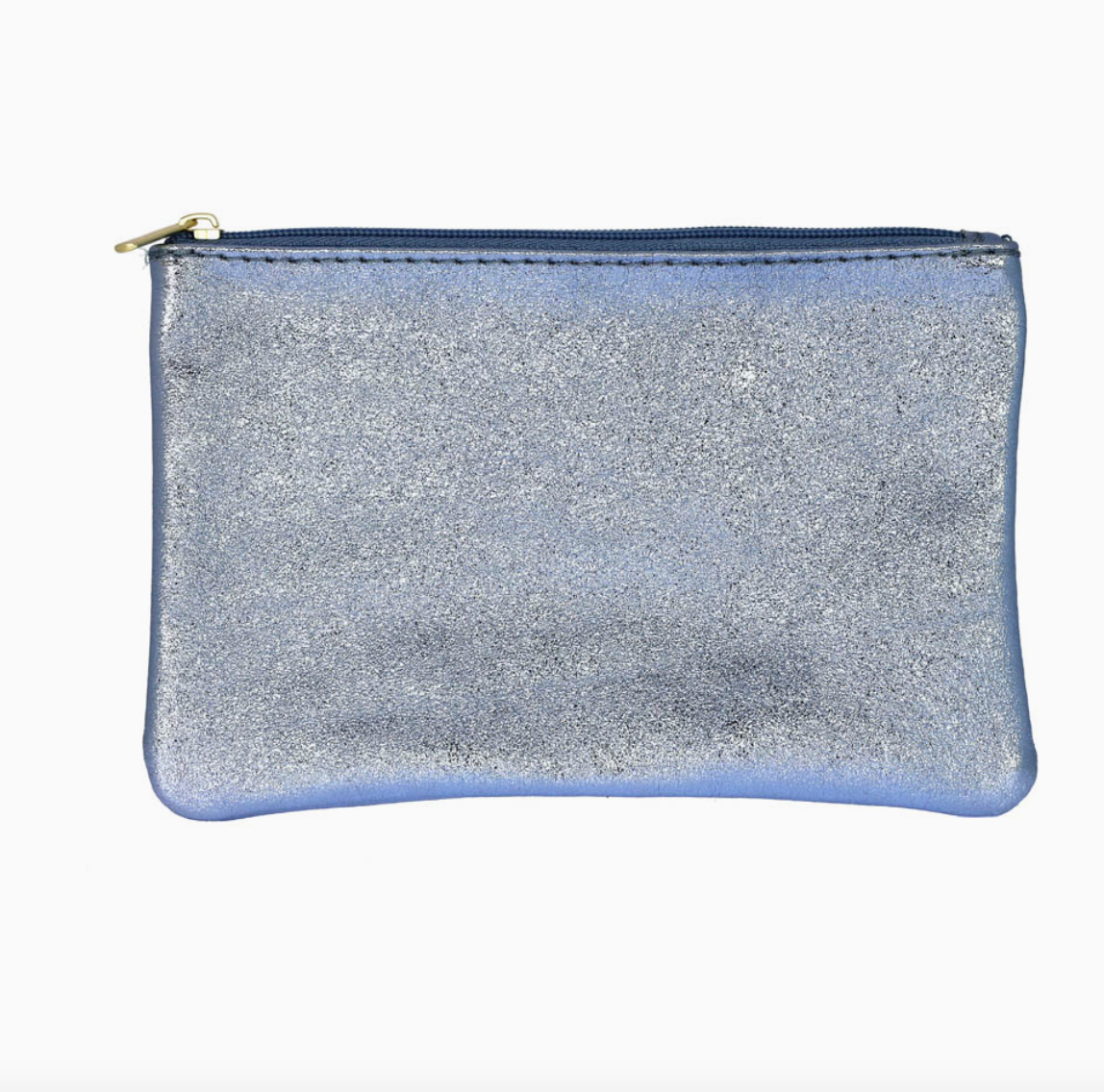 Iridescent Leather Zip Pouch (7 colors)