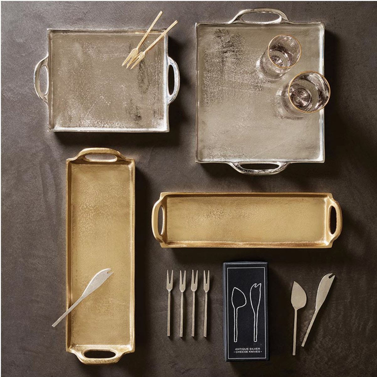 Small Aluminum Gold Tray