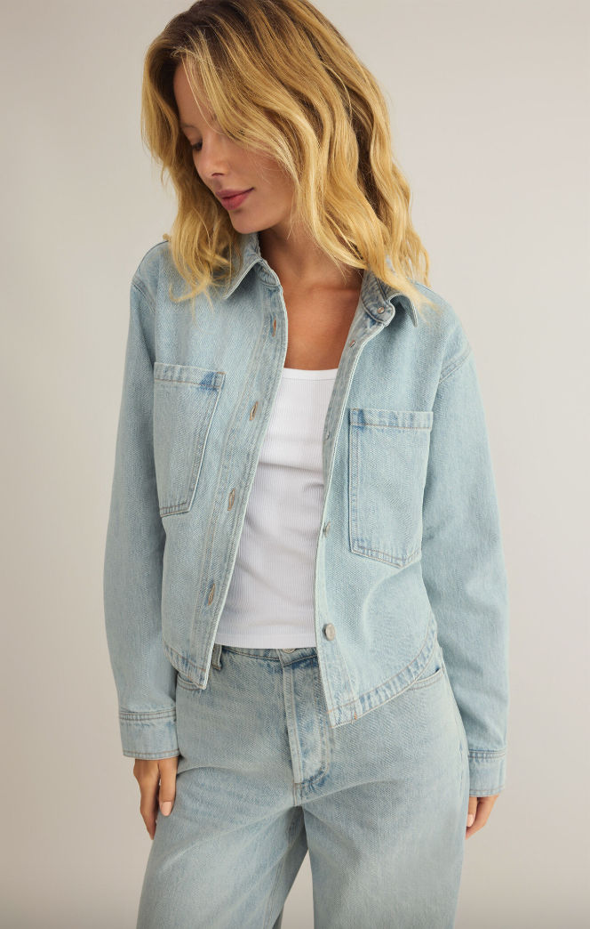 All Day Cropped Denim Jacket
