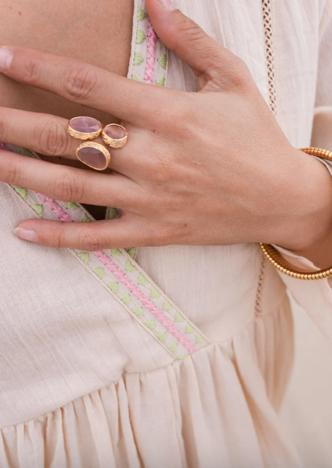 Avra Tri Stone Ring (3 color ways)