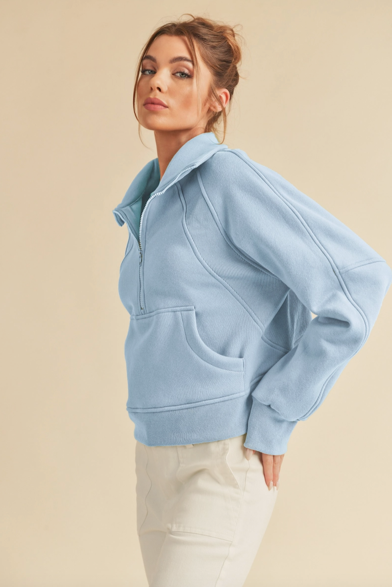 Funnel Neck Half Zip (3 Colors)