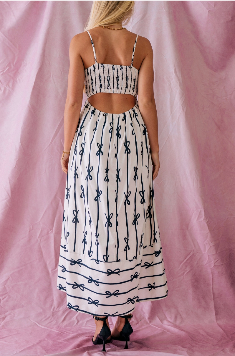 Sweet Ribbon Stipe Dress