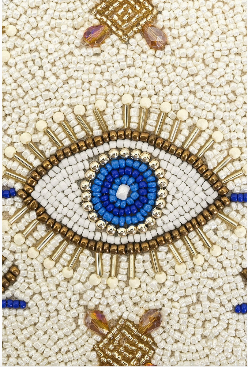 Shining Eyes Embellished Shoulder Bag