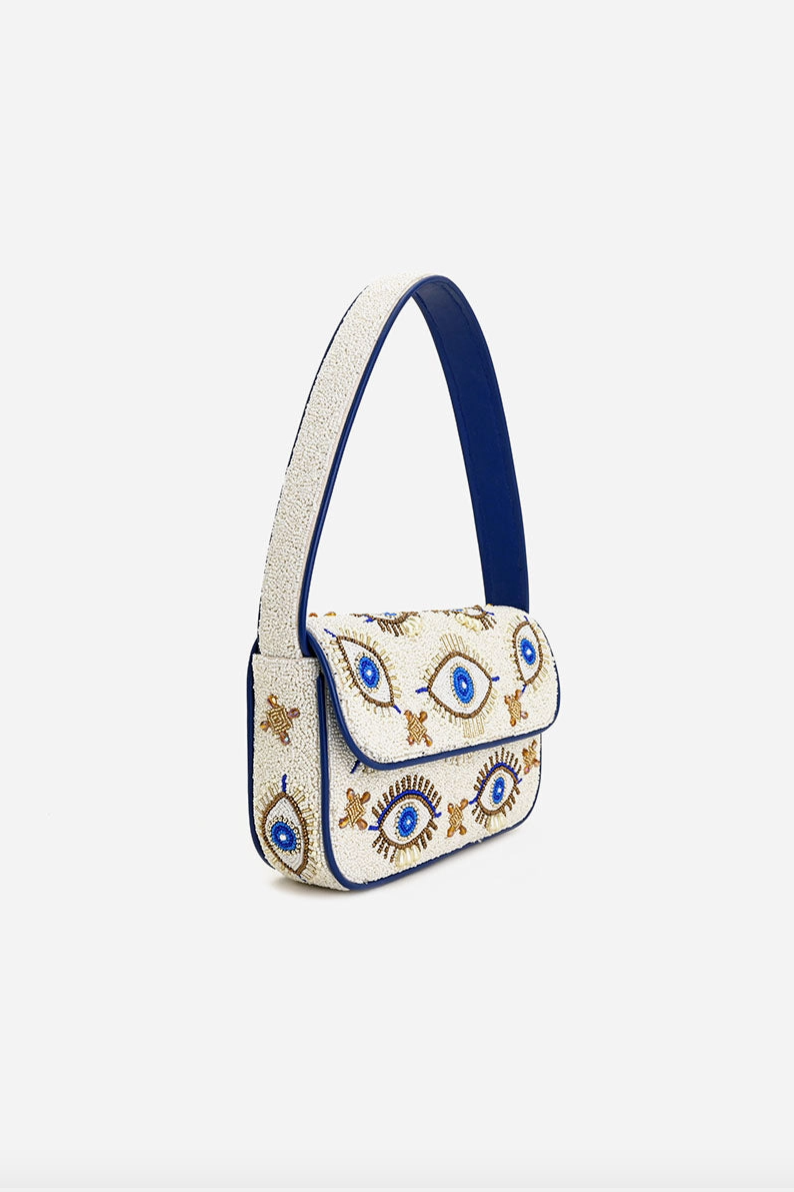 Shining Eyes Embellished Shoulder Bag