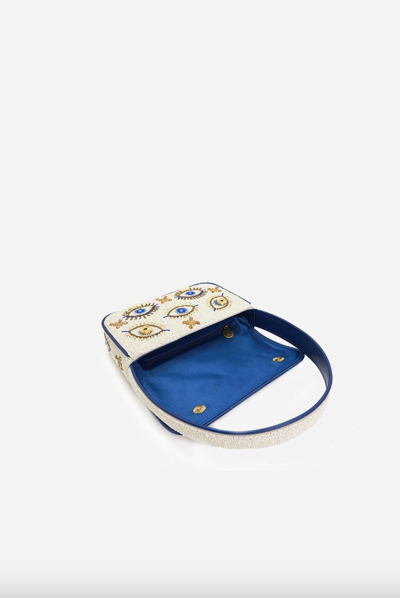 Shining Eyes Embellished Shoulder Bag