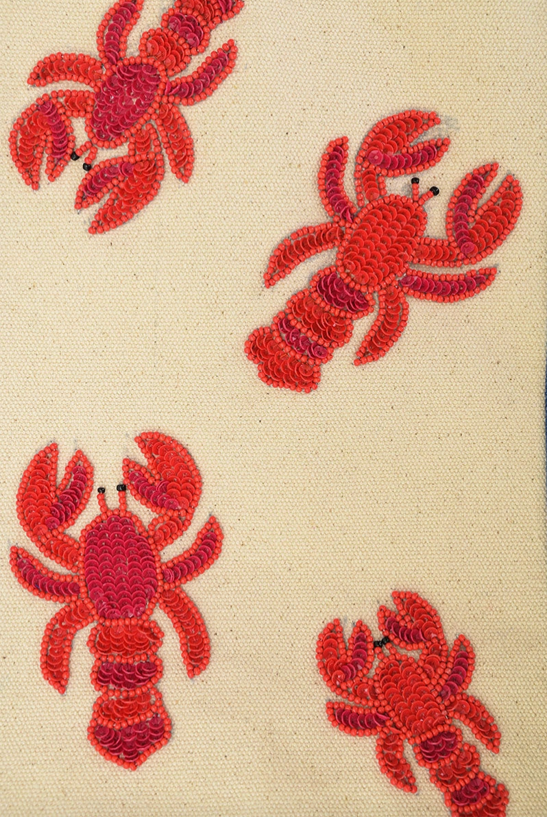 Beaded Lobster Tote Bag