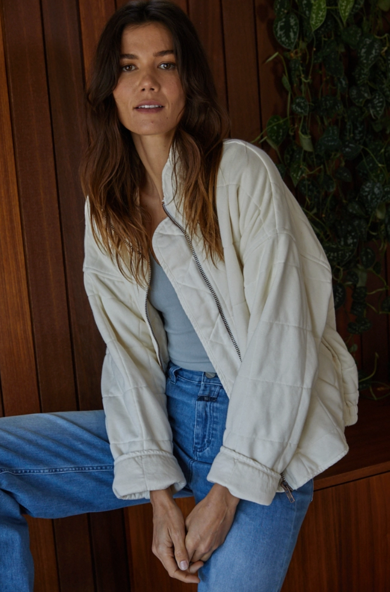 Quilted Mineral Washed Jacket