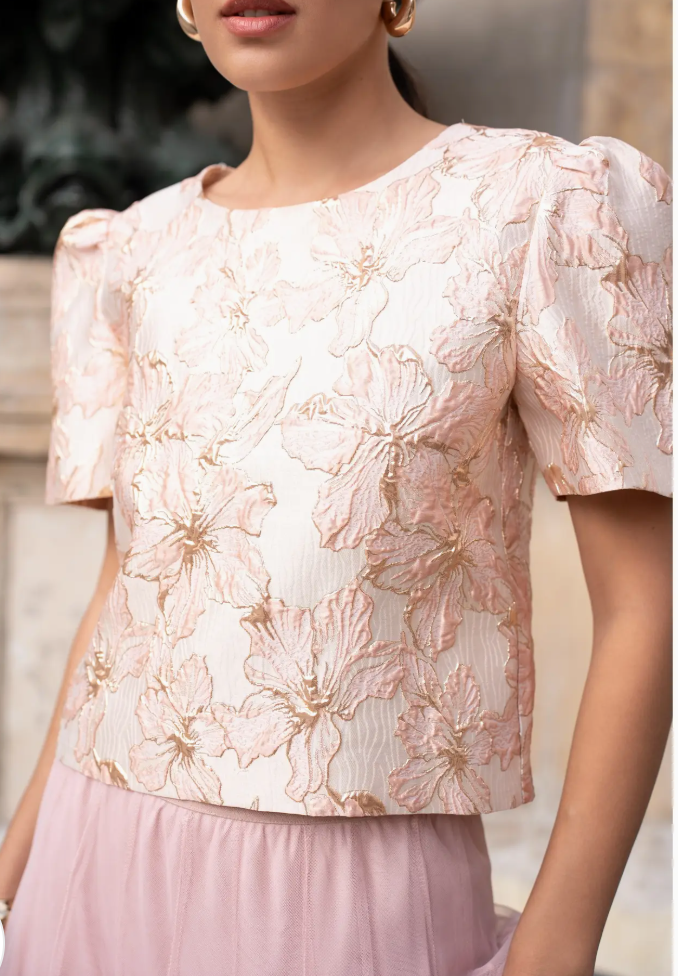 Floral Jaquard Top
