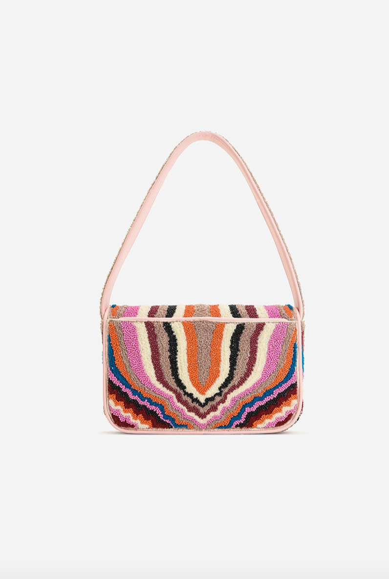 Soho Tan Tufted Bead Bag