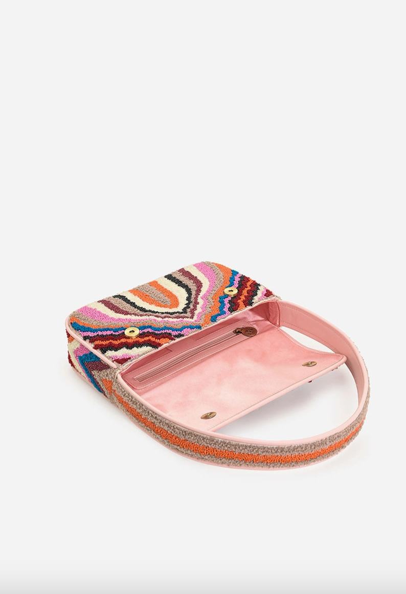 Soho Tan Tufted Bead Bag