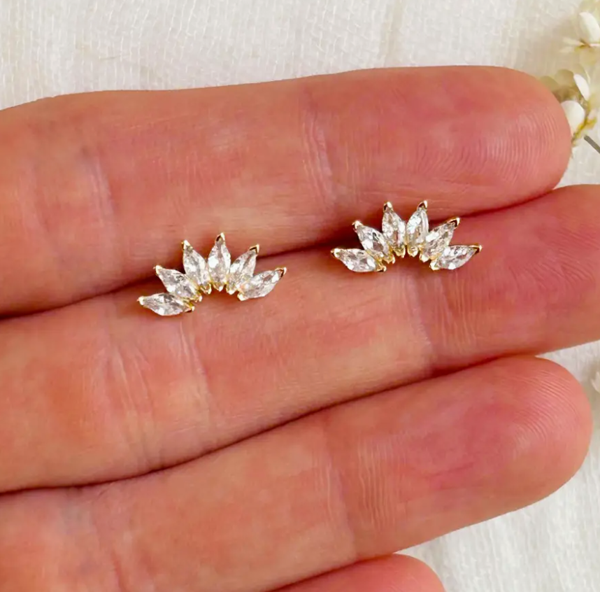 Dainty CZ Arch Studs