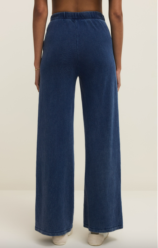 Z supply Hunter Knit Denim Pant in Indigo