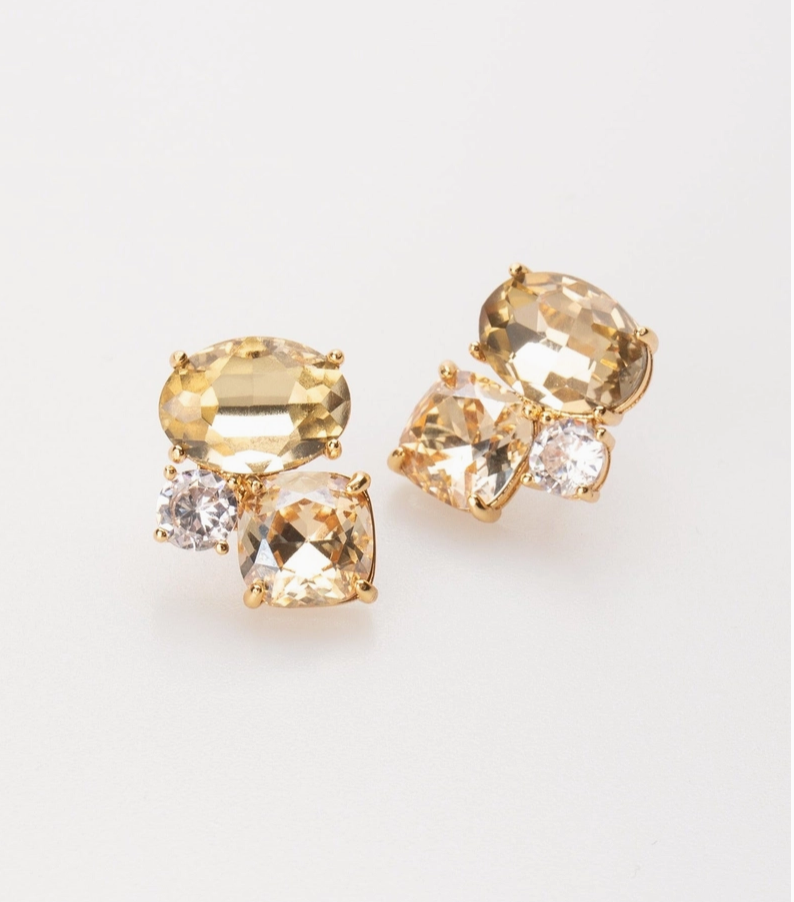 Skylar Crystal Post Earring (3 colors)