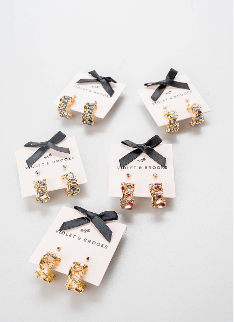 Glam Hoop Duet Earring (2 Colors)